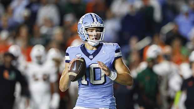 North Carolina quarterback Drake Maye.